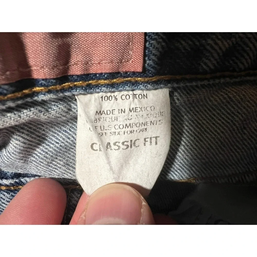 Eddie Bauer Classic Fit Jeans Mens Blue Denim Straight Leg Rugged 100% Cotton
